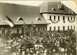 Slavnostní zahájení provozu 8.12.1927  ve stanici Myjava