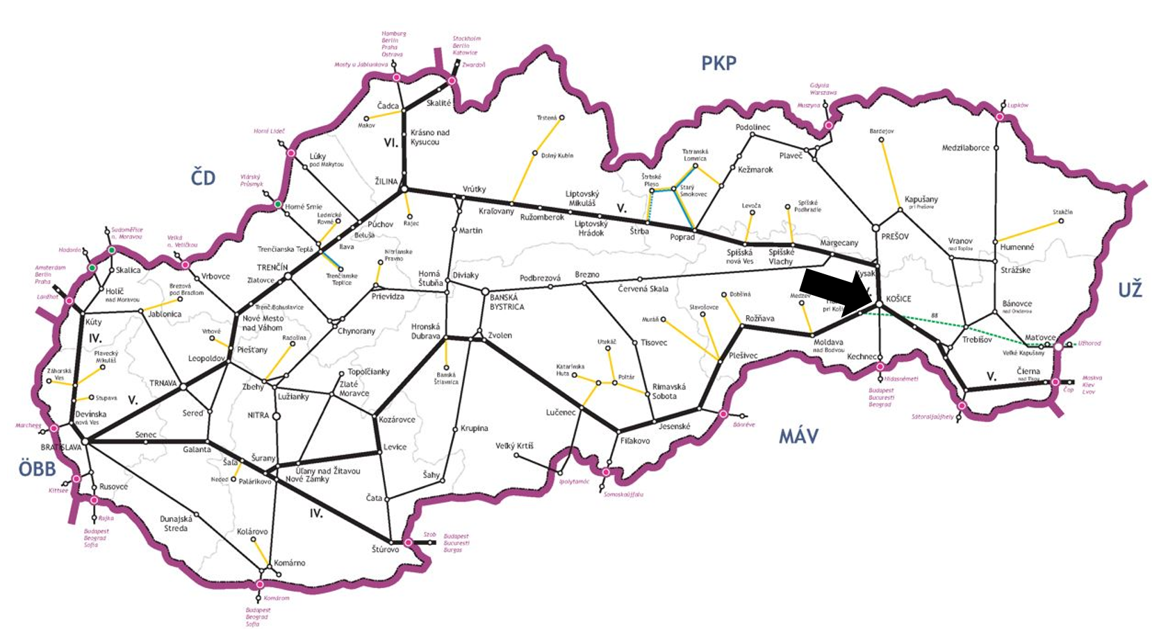 ŽST Barca, modernizácia výhybiek č. 1-20 mapa